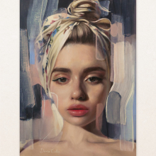 Oil on paper blossom