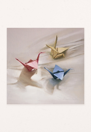 Oil on paper new memories painting