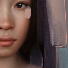 Oil On Paper Gold Rose Painting 3